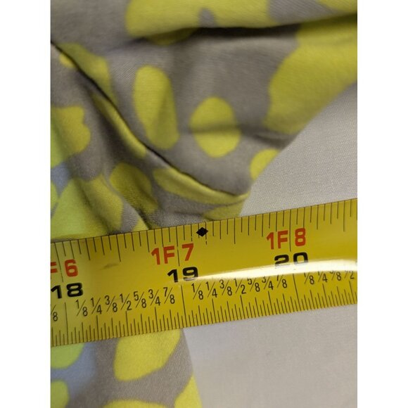 Cynthia Rowley Womens Yellow & Gray Abstract Print Jacket XL Cotton Blend - Picture 4 of 6
